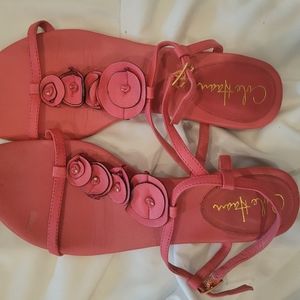 Cole Haan, strappy sandals, pink , size 7.5
